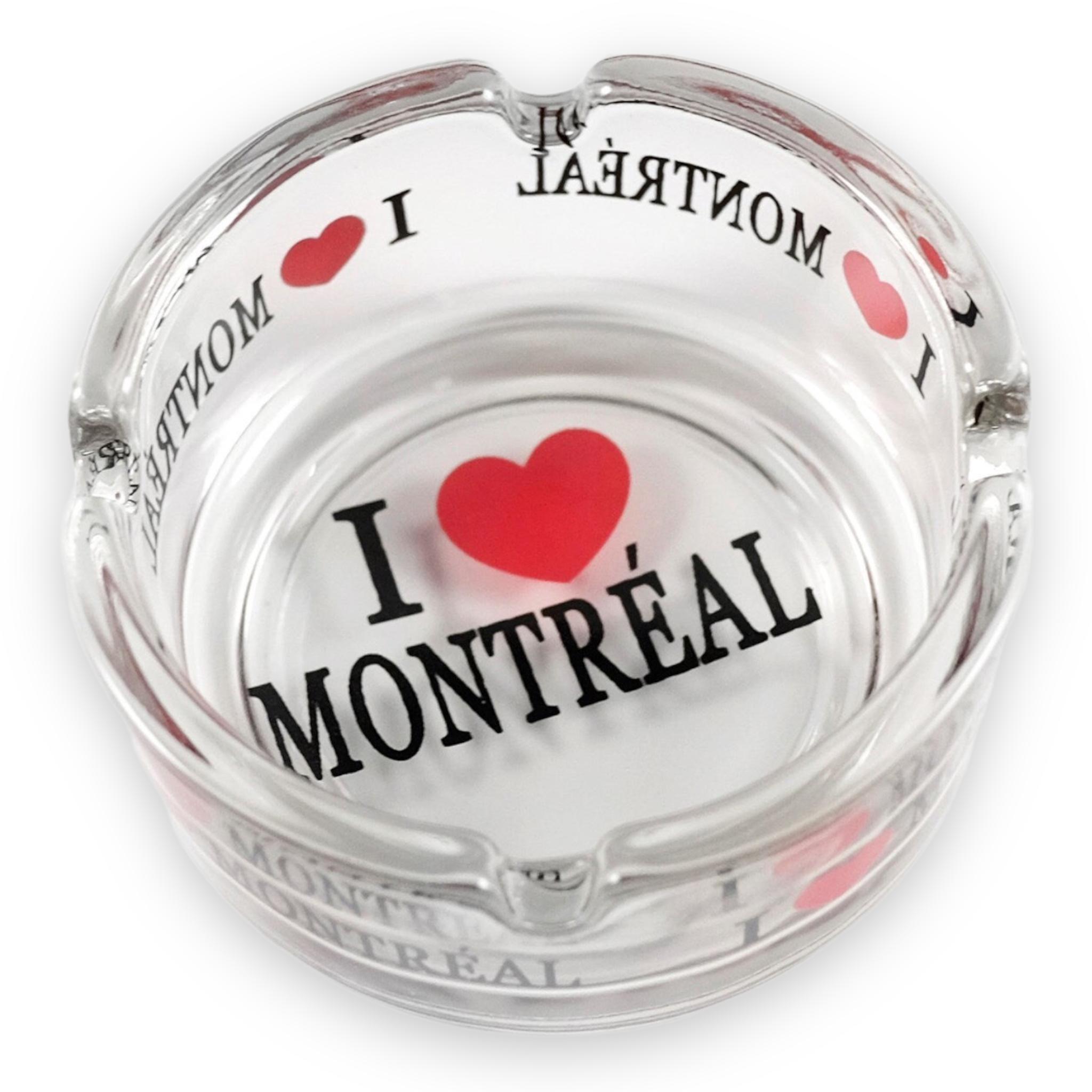 Ashtray I Love Montréal - Souvenir Glassware Ashtray 7.5 cm