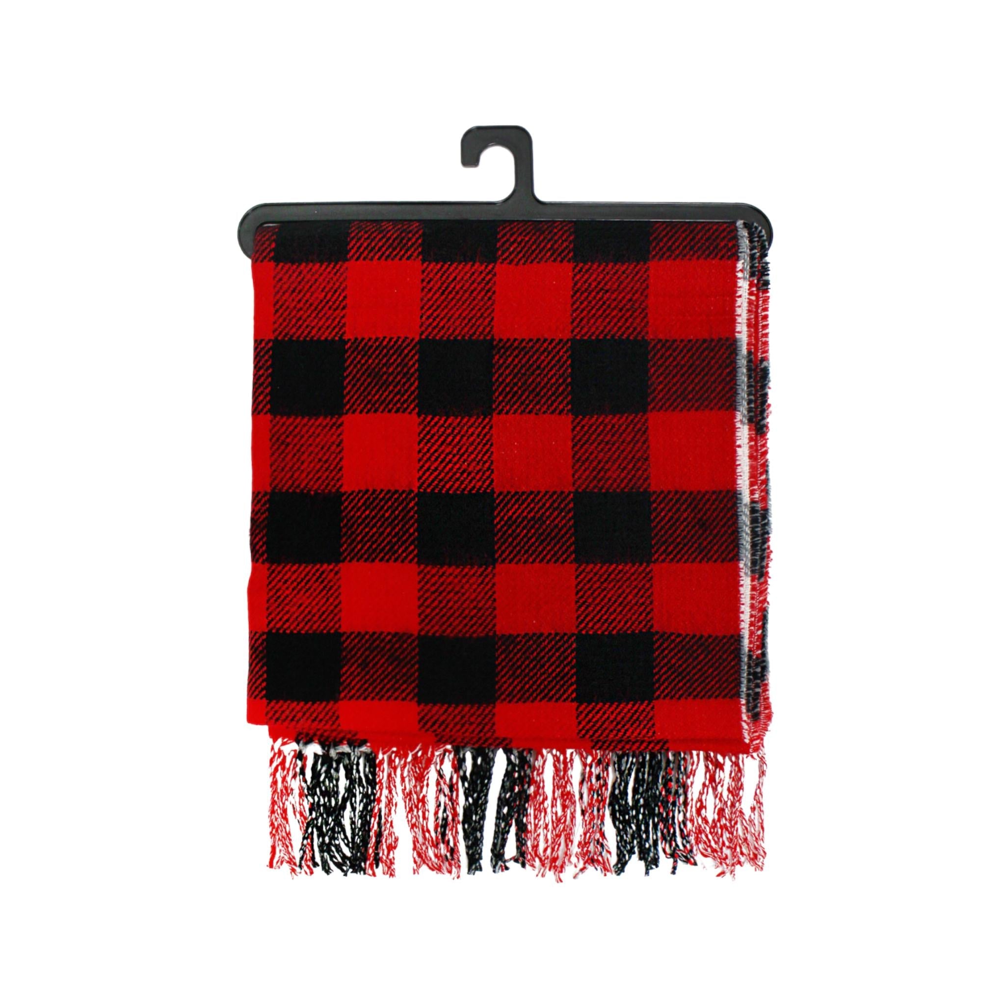 BUFFALO PLAID LADIES REVERSIBLE SCARF DOUBLE SIDED FALL/WINTER