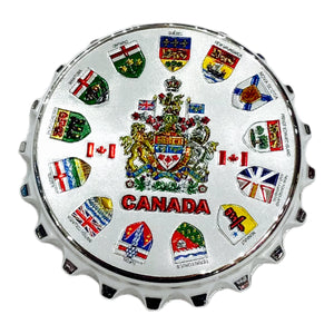 Bottle Opener - Canadian Provincial Flags Fridge Magnet