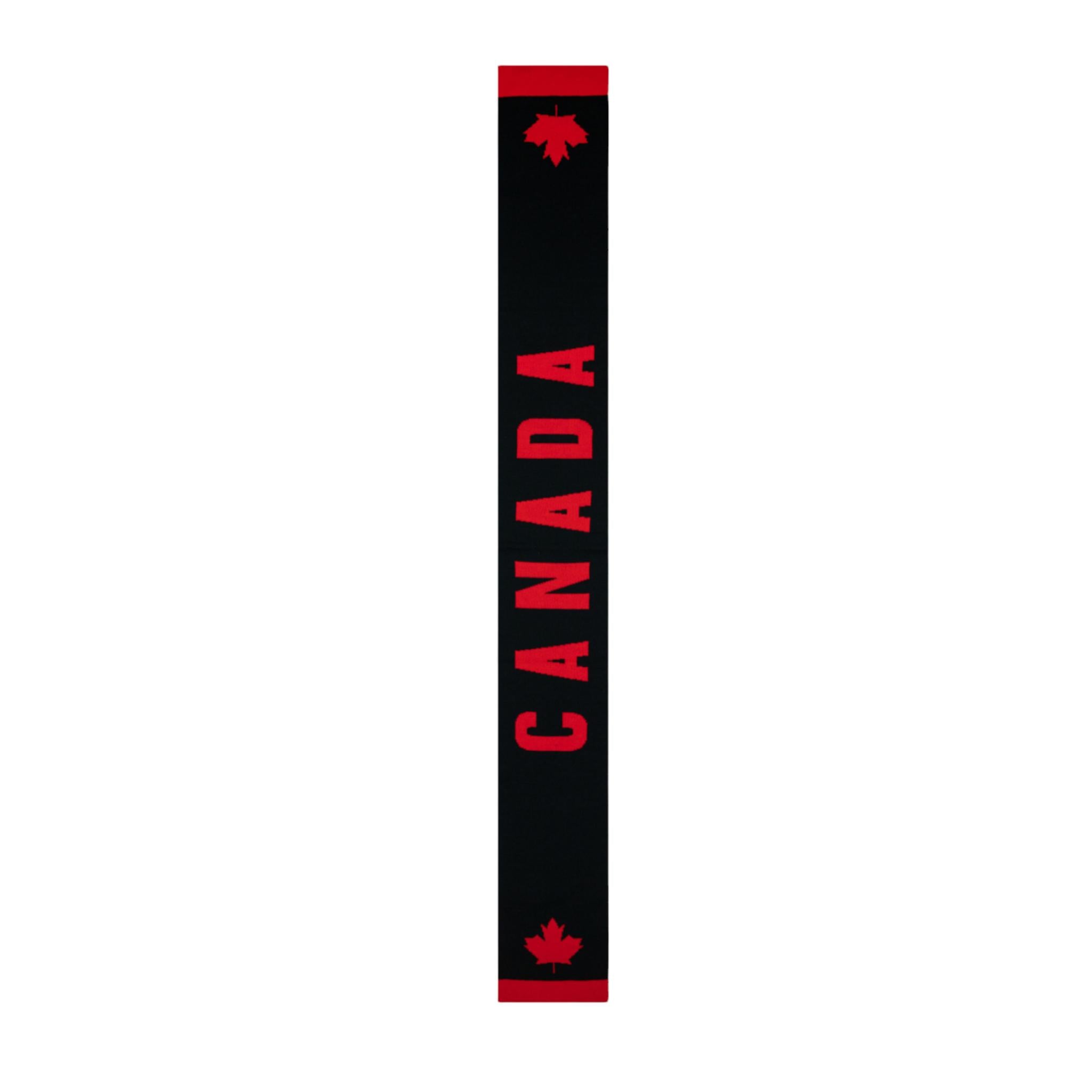CANADA ADULT KNIT SCARF WITH MAPLE