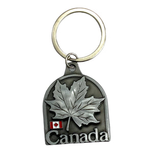 CANADA KEYCHAIN EMBOSSED 3D MAPLE LEAF MONTREAL KEY RING