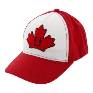 CANADA MAPLE LEAF KIDS BASEBALL CAP WITH CHENILLE PATCH