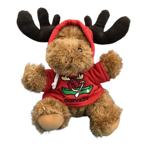 CANADA RED HOODED MOOSE STUFFED ANIMAL PLUSH TOY