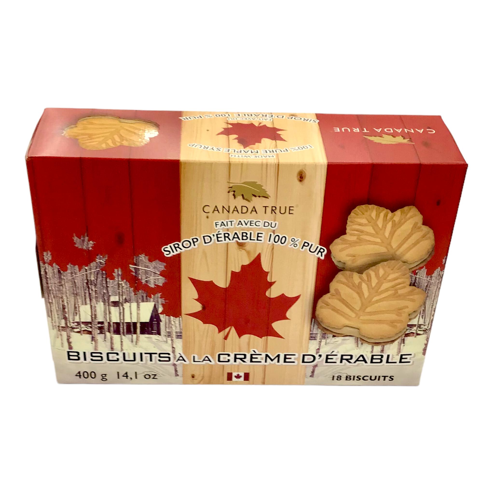 CANADA TRUE Maple Cream Cookies, 18 Cookies per Pack 100% Real Canadian Maple Syrup 400g