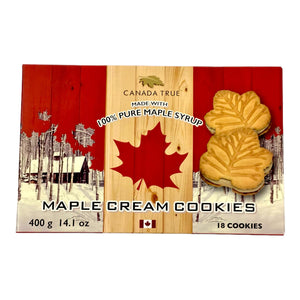 CANADA TRUE Maple Cream Cookies, 18 Cookies per Pack 100% Real Canadian Maple Syrup 400g