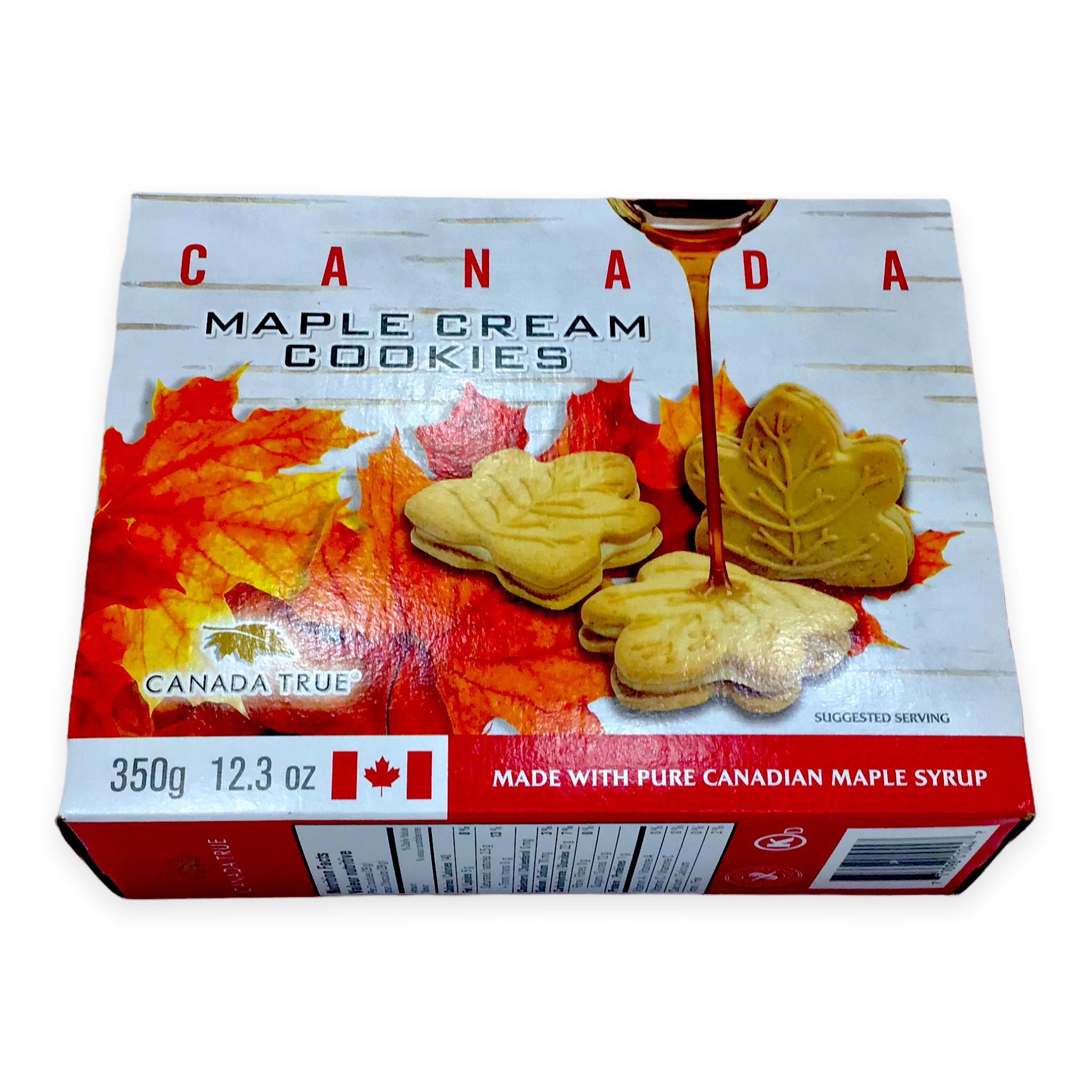 CANADA TRUE Maple Cream Cookies, 24 Cookies per Pack 100% Real Canadian Maple Syrup 350g