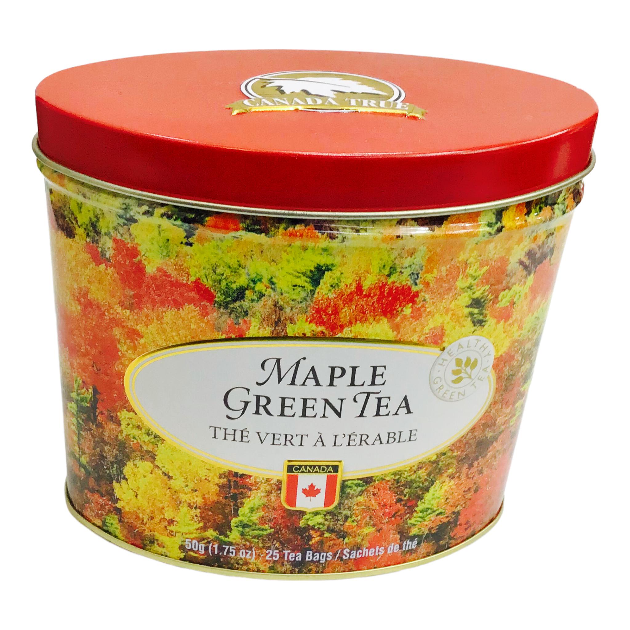 CANADA TRUE premium Ceylon Black or Green Tea -25 Tea Bags 50g Can Package (Maple Earl Grey Tea)