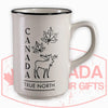 Canada 7oz Cream Color Mug | Coffee Cup with Canadian Moose & Maple Leaf Themed