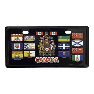Canada All Provincial Flag Magnet License Plate Shaped