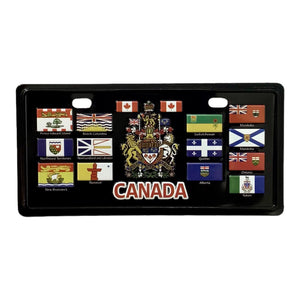 Canada All Provincial Flag Magnet License Plate Shaped
