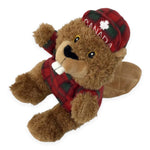 Canada Beaver Stuffed Animal with Red Green Plaid Sweater & Hat 10” Plush Toy