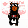 Canada Black Bear Fridge Magnet Bottle Opener - Solid Metal Opener