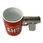 Canada Eh? Gun Mug | Pistol Mug Skull Cup 3D Ceramic Coffee Mug Tea Cup, Gift for Family and Friends