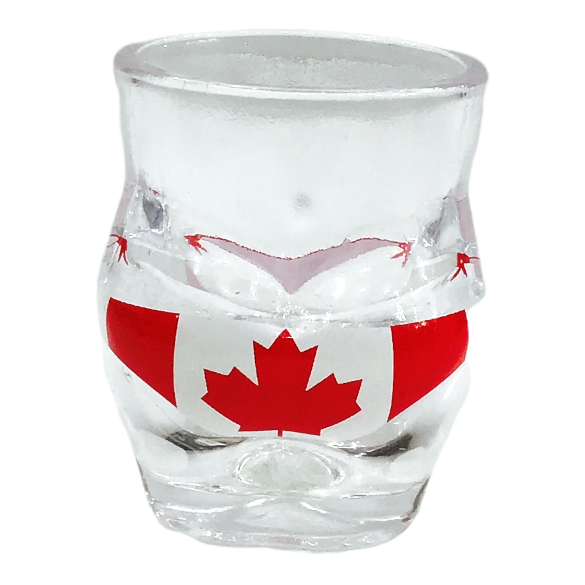 Canada Flag Bikini Shot Glass - Whiskey Shooter Glass for Home, Office, Camping, Travelling Souvenir Gift - Best Quality