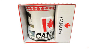 Canada Flag & I Love Canadian Ceramic Coffee Mug | Canadian Souvenir Mug | Cider, Hot Chocolate Tea Coffee Cup for Home Office, Camping Traveling