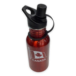 Canada Flask Stainless-Steel Bottle - Spout & Handle Hook Combo 2-Pack Amethyst & Midnight Red
