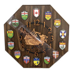 Canada Map Souvenir Wall Clock 12 x 12 inches  Wooden Made in Canada