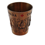 Canada Metal Shot Glass Silver & Bronze Color Canadian Vintage Souvenir Gift