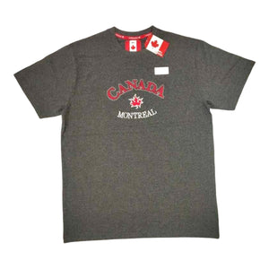 Canada Montréal Charcoal Embroidery Adult Unisex T-shirt