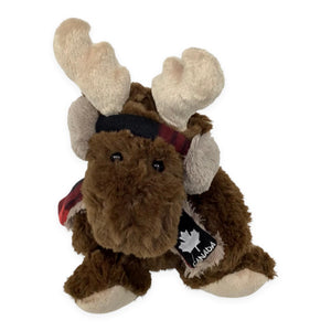 Canada Moose Stuffed Animal Toy | Duffy Ear Muff Moose 9” with Canada Buffalo Plaid Scarf | Moose Stuffed Plush Toy | Soft Cuddly Stuffed Moose for Baby and Girls