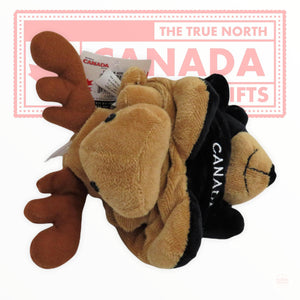 Canada Moose and Bear Stuffed Animal - 2 in 1 Plush Toy with Canadian Flag