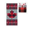 Canada Plaid Maple Leaf Beach Towel - Canadian Souvenir Collection Cotton Towel
