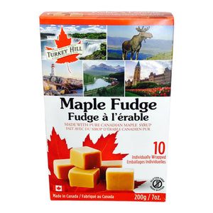 Canada Pure Maple Cream Fudge ( 1 Box of 200g - 10 Individually Wrapped Creamy Fudged Squares ) Made of Canada's Pure Maple Syrup