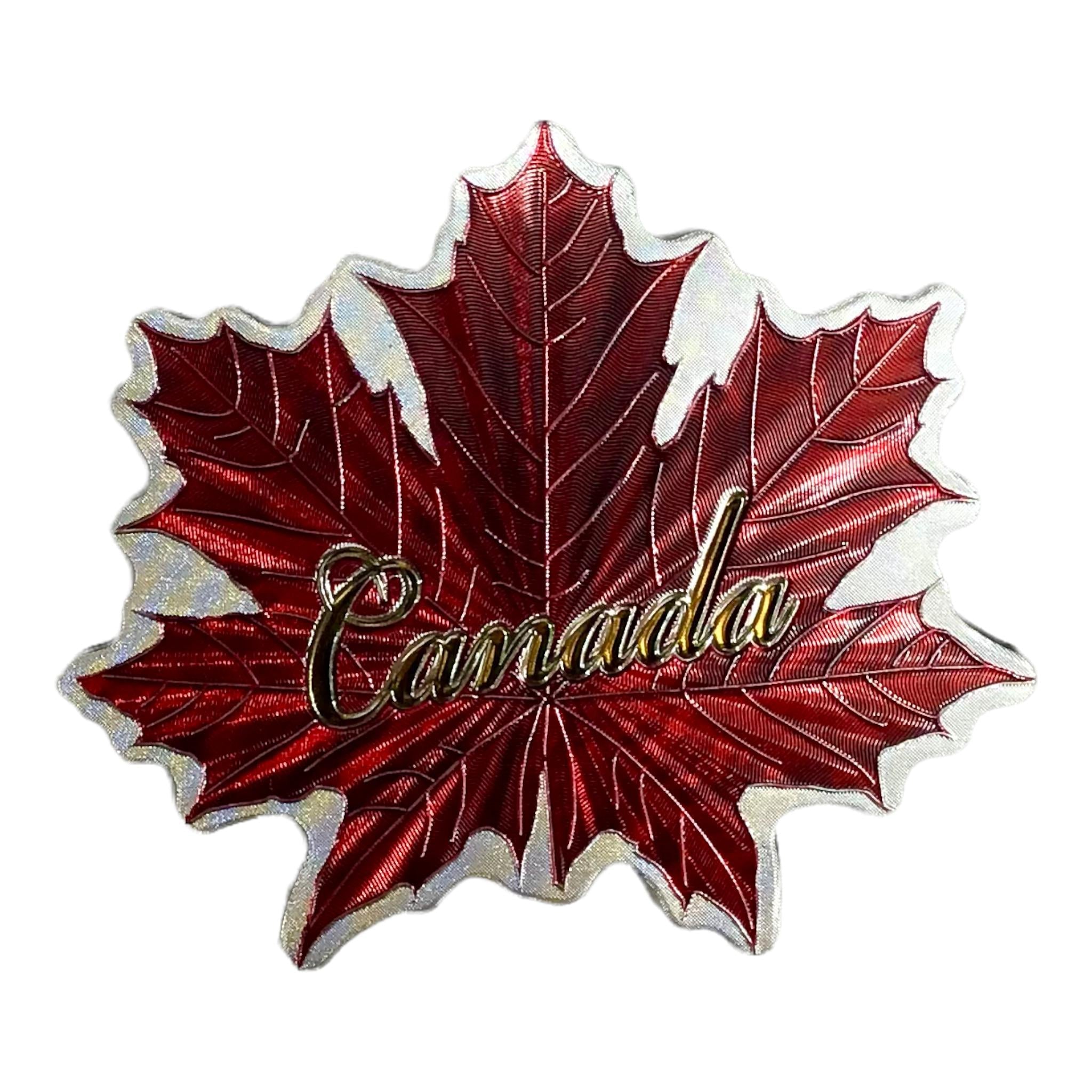 Canada Red Maple Leaf Foil Magnet