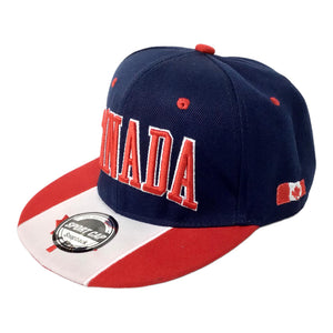 Canada Red White Navy Baseball Cap - Embroidery Canada Hat - Canadian Flag Themed