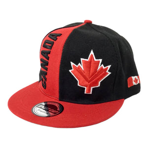 Canada Red and Black Baseball Cap - Embroidery Canada Hat - Canadian Red Maple Leaf