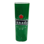 Canada Shot Glasses, Tequila Shooter, Tall Heavy Base Frosty Glass, Mezcal Vodka and Liquor Mini Cups, 2 oz.