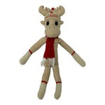Canada Sock Moose Plush Toy | 20 Inch Red Maple Leaf Hat with Scarf Around The Neck | Soft Stuffed Sock Moose Animal Toys for Kids
