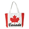 Canada Tote Bag - Red and White Canada Travel Bag - Red Maple Leaf Canvas Beach Shopping Bag -Canadian Souvenir