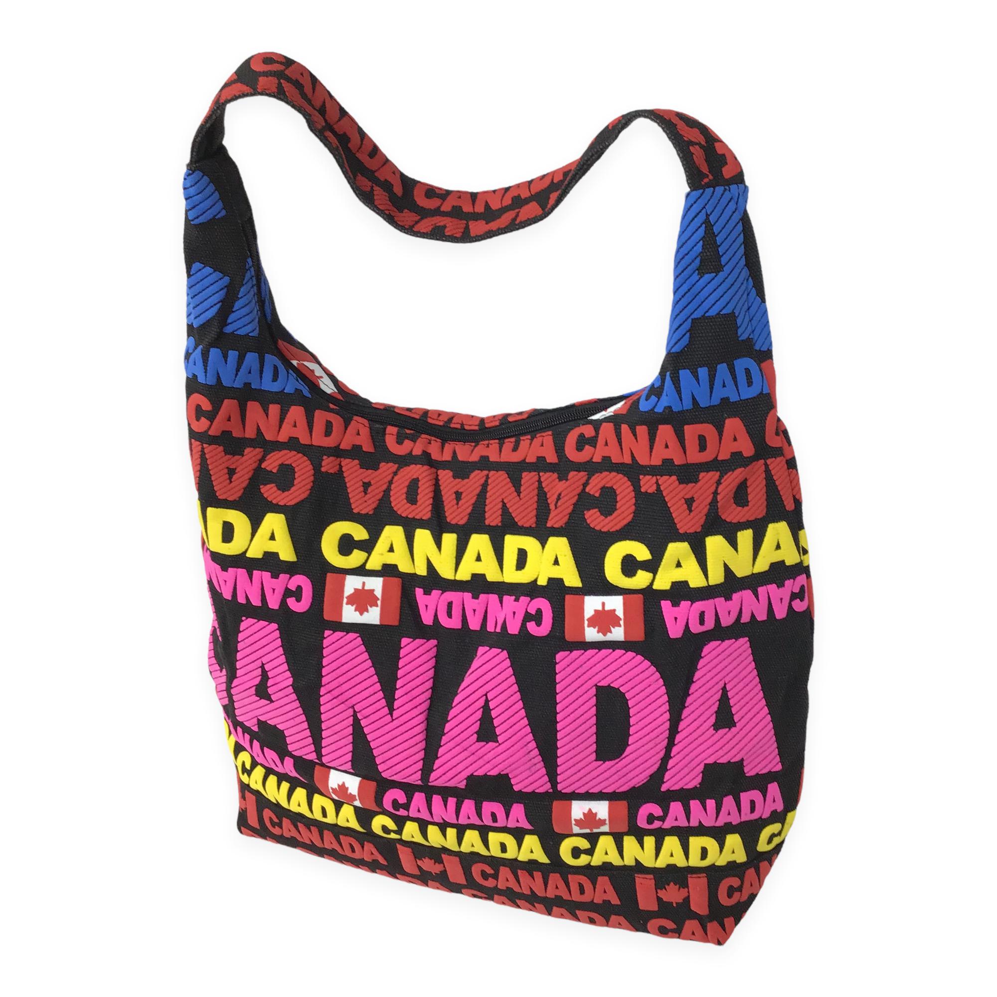 Canada Travel Tote Shoulder Bag | Tote Bag with Zipper and Shoulder Strap | Large Size Grocery Shopping Bag | Girls Shoulder Bag, Beach Bag, Hand Bag