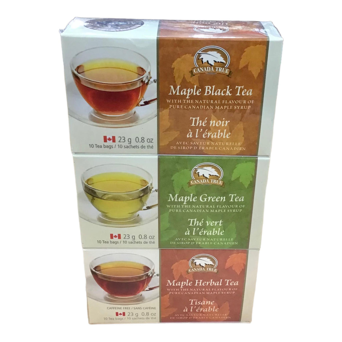 Canada True Maple Black Tea - Maple Green Tea - Maple Herbal Tea | 3 P