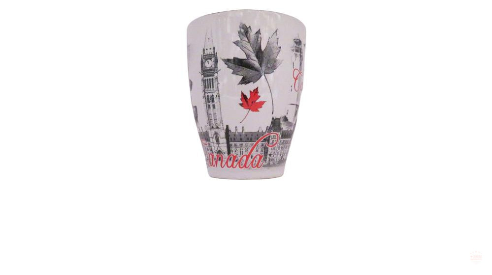 Canada Vintage Great Canadian Landmark Ceramic Coffee Mug w/ Spoon Souvenir Gift Pack