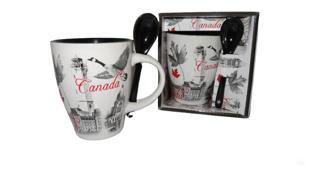 Montan Tea Coffee Cup & Saucer Gift Set - Canada Souvenir, Dishwasher Safe Espresso Cup