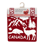 Canada Wild Life Scenic Vintage Beach Towel - Canadian Souvenir Collection Cotton Towel