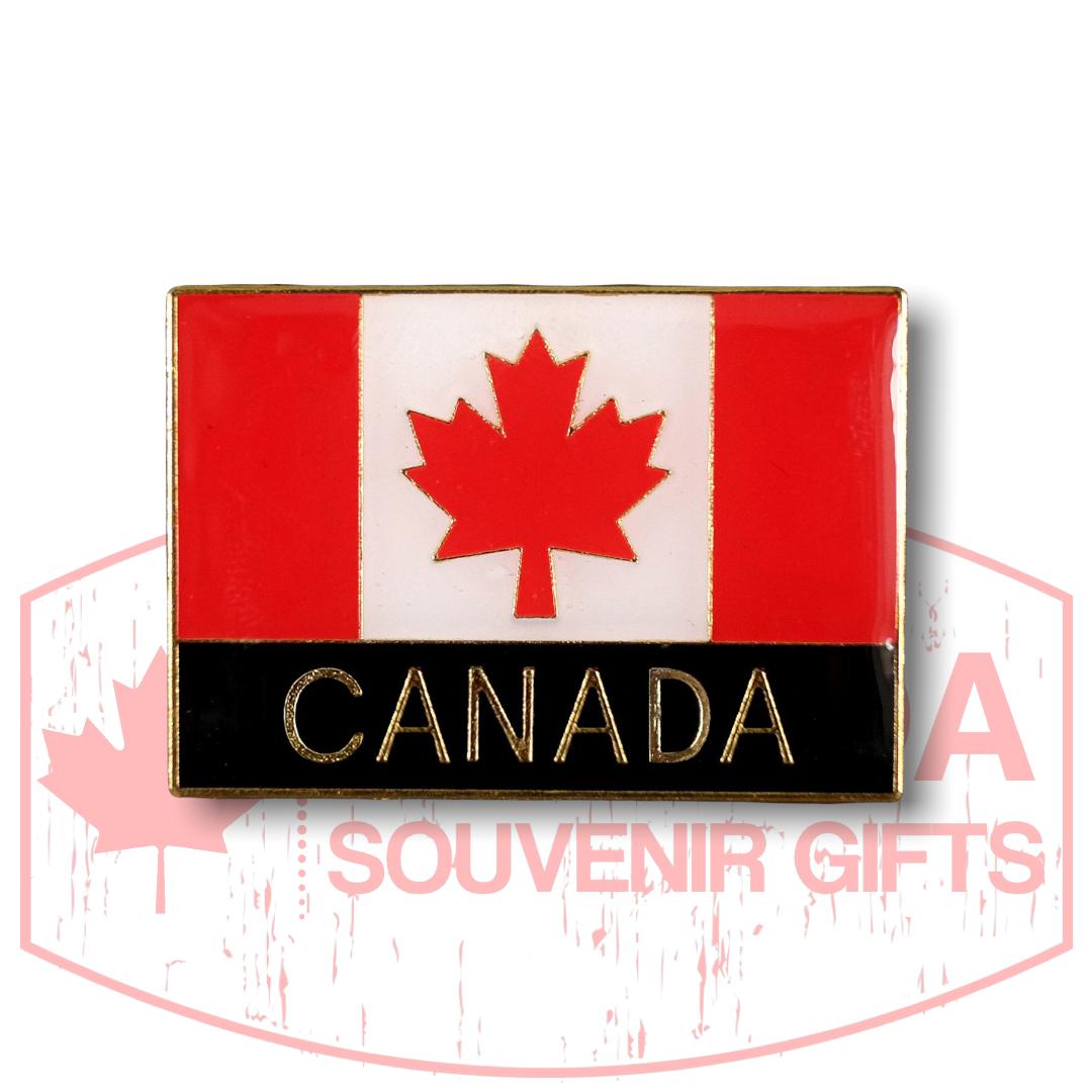 Canada maple Leaf Themed Refrigerator Magnet | Canadian National Flag Fridge Magnet | Golden Edge - Epoxy Finished