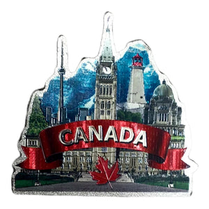 Canada scene foil magnet