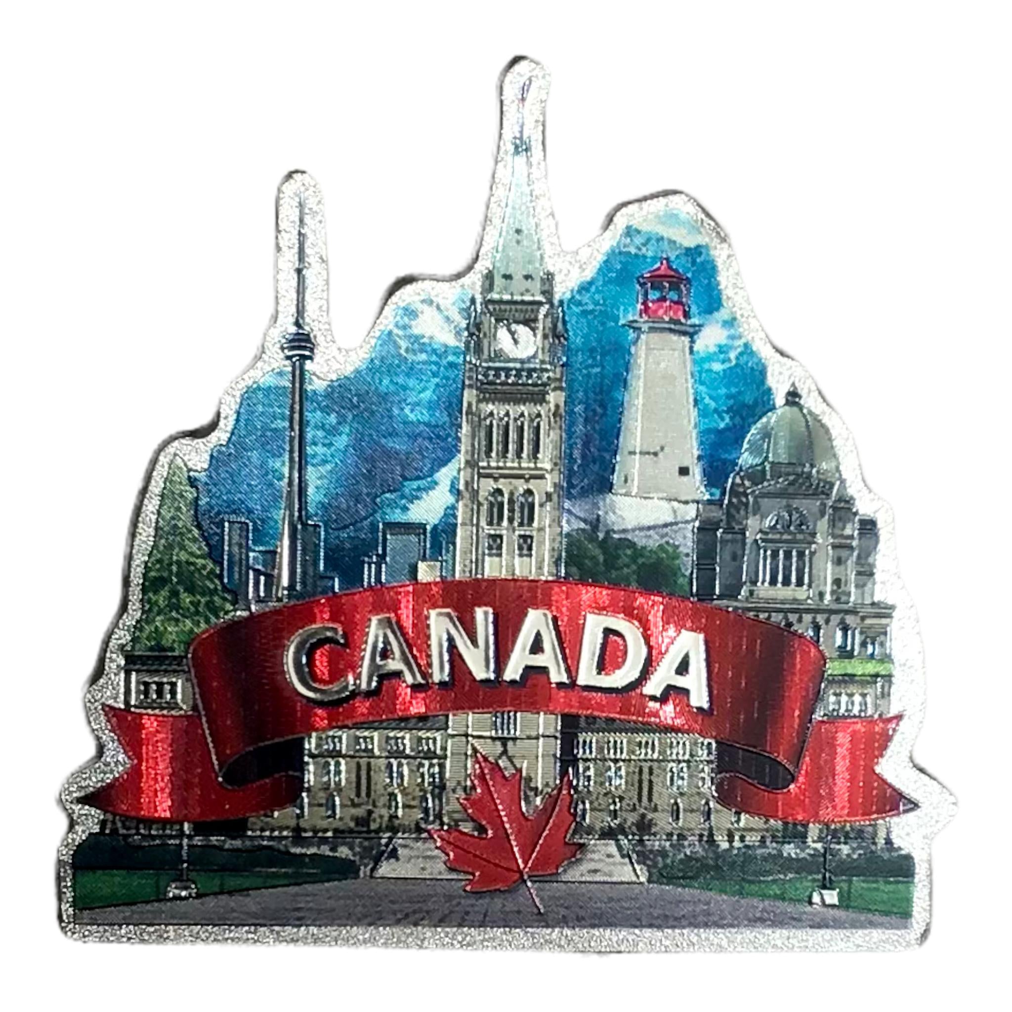 Canada scene foil magnet