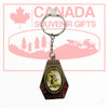 Canadian Beaver Keychain | Spinning Beaver Key Holder Metal Keyring