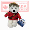 Canadian Mountie Wolf RCMP Cute Souvenir Plush Stuffed Animal Toy