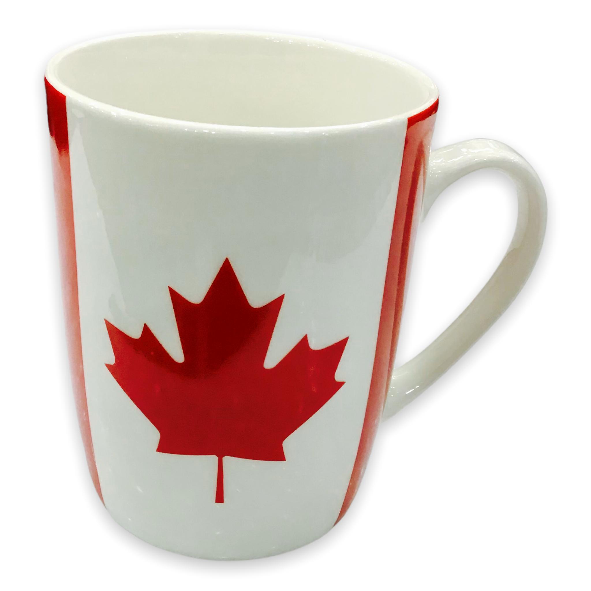 Canadian National Flag Themed Mug - Red and White 13oz Canada Ceramic Coffee Cup