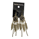Earrings Black & Feathers - Canadian Souvenir Gift
