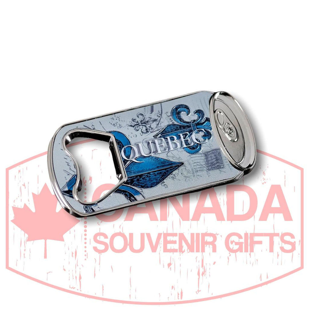 Fridge Magnet Quebec Can Shaped Bottle Opener - Souvenir Opener Magnetic Foil