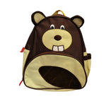 Happy Moose Plaid Backpack - Bear Backpack - Beaver Backpack Canada Souvenir Gift Backpack for Kids Age 3-11