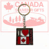 I Love Canada Key Holder - Metal National Canadian Flag Keyring | Key Chain Gift Men Women Keychain