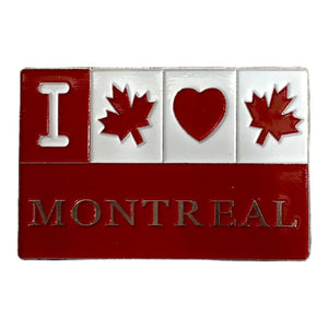 I Love ❤️ Montreal 🍁 Metal Fridge Magnet. Aimant Montréal Souvenir