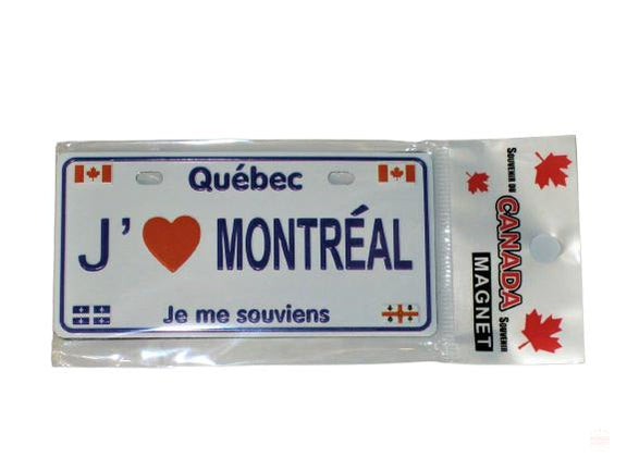 I Love Montreal Souvenir Fridge Magnet 4" X 2"